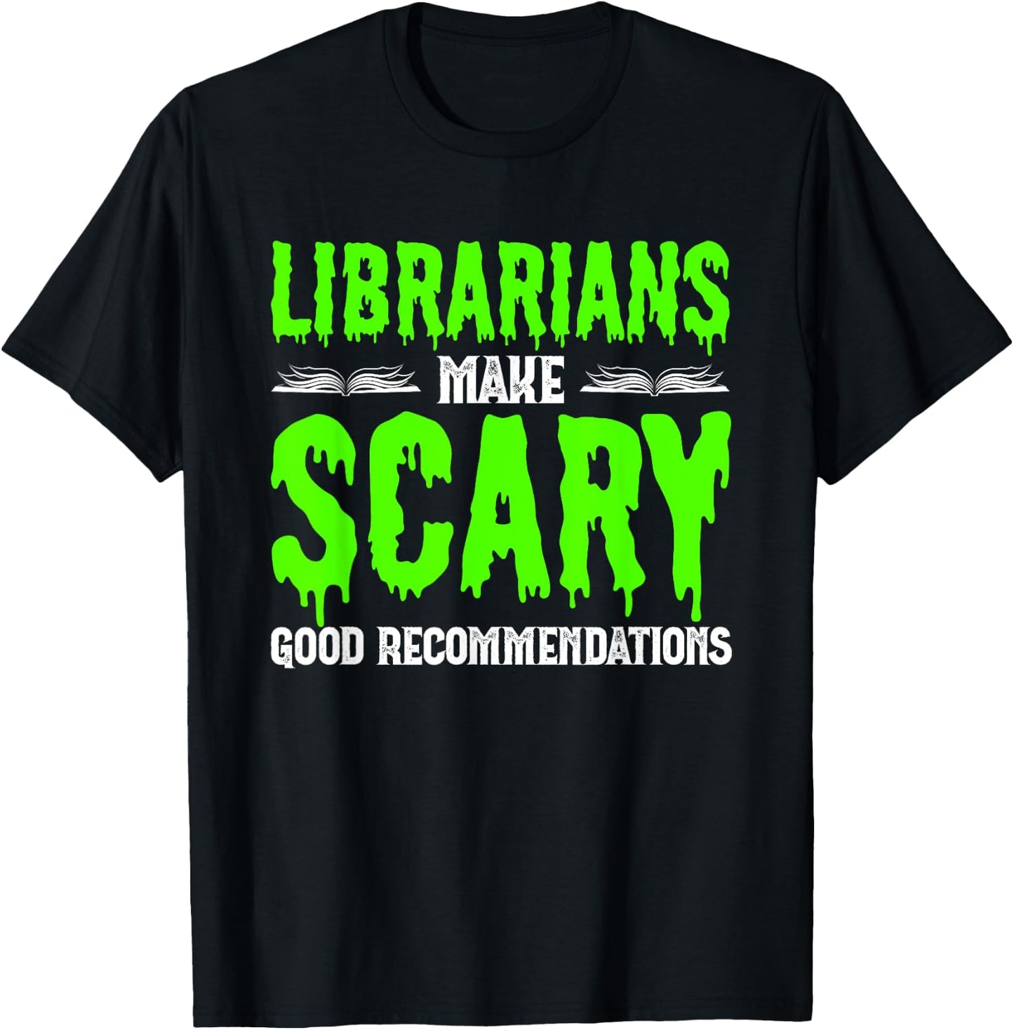Halloween Librarian Bookworm Book Nerd Reading Library T-Shirt - T-Shirt | Black