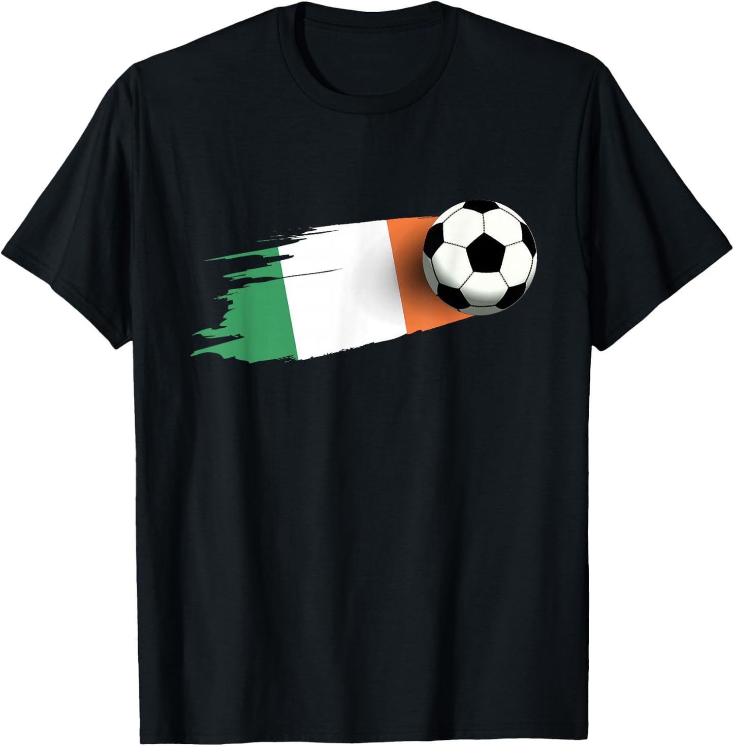 Ireland Flag Jersey Ireland Soccer Team Ireland T-Shirt - T-Shirt | Black