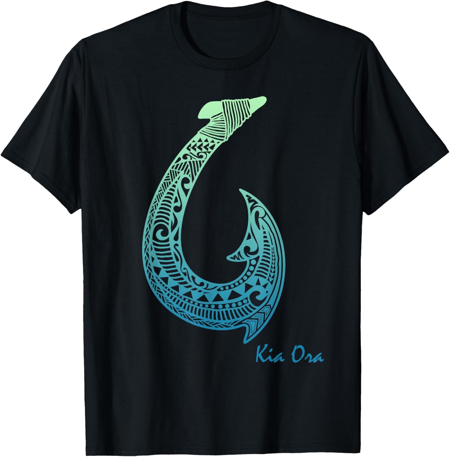 Kia Ora New Zealand Ornamental Culture Haka Symbol T-Shirt - T-Shirt | Black
