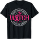Breast Cancer Messed With The Wrong Witch Pink Ribbon T-Shirt - T-Shirt | Black