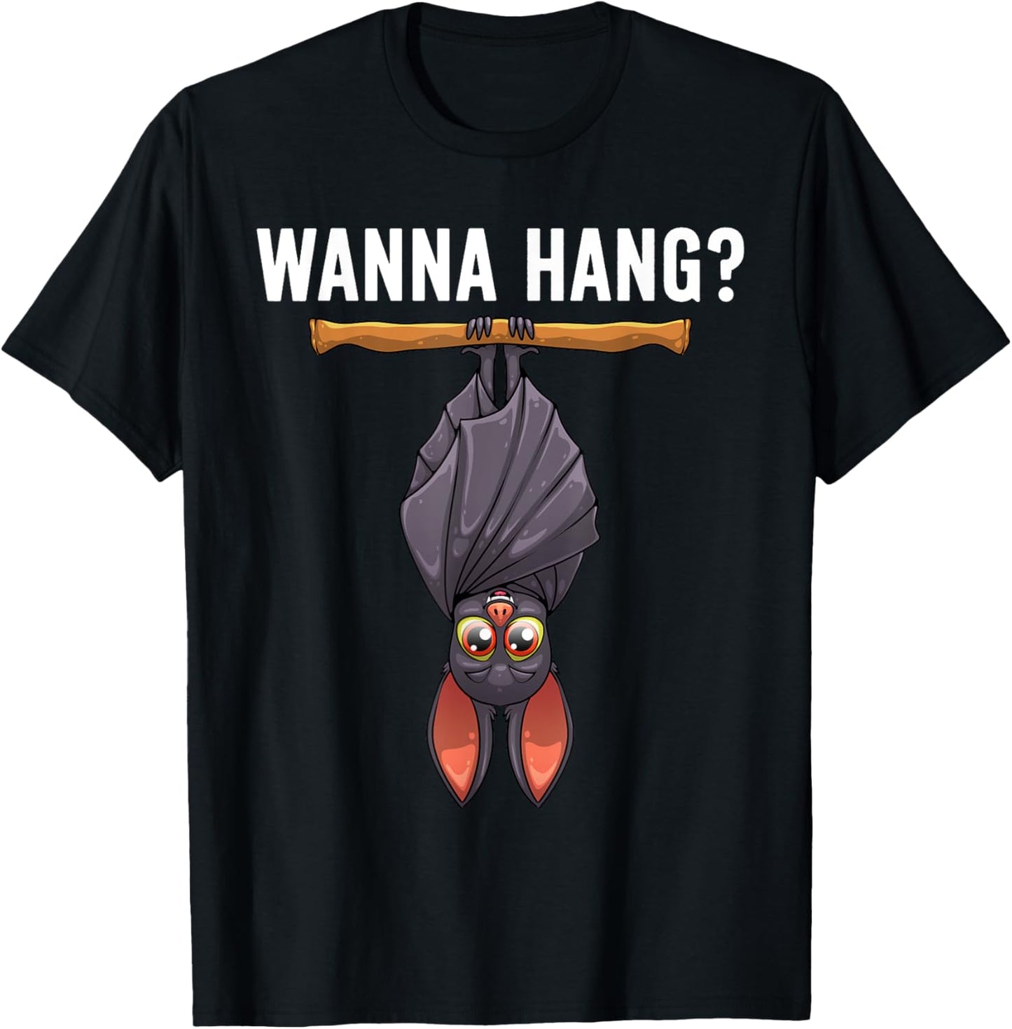 Funny Bat Design Women Nocturnal Bird Bat Lovers T-Shirt - T-Shirt | Black