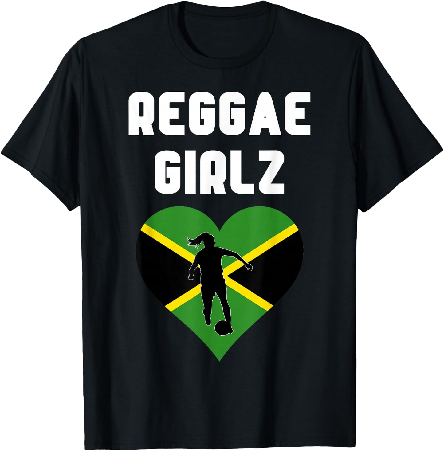 Jamaica Flag Women Football Player T-Shirt - T-Shirt | Black