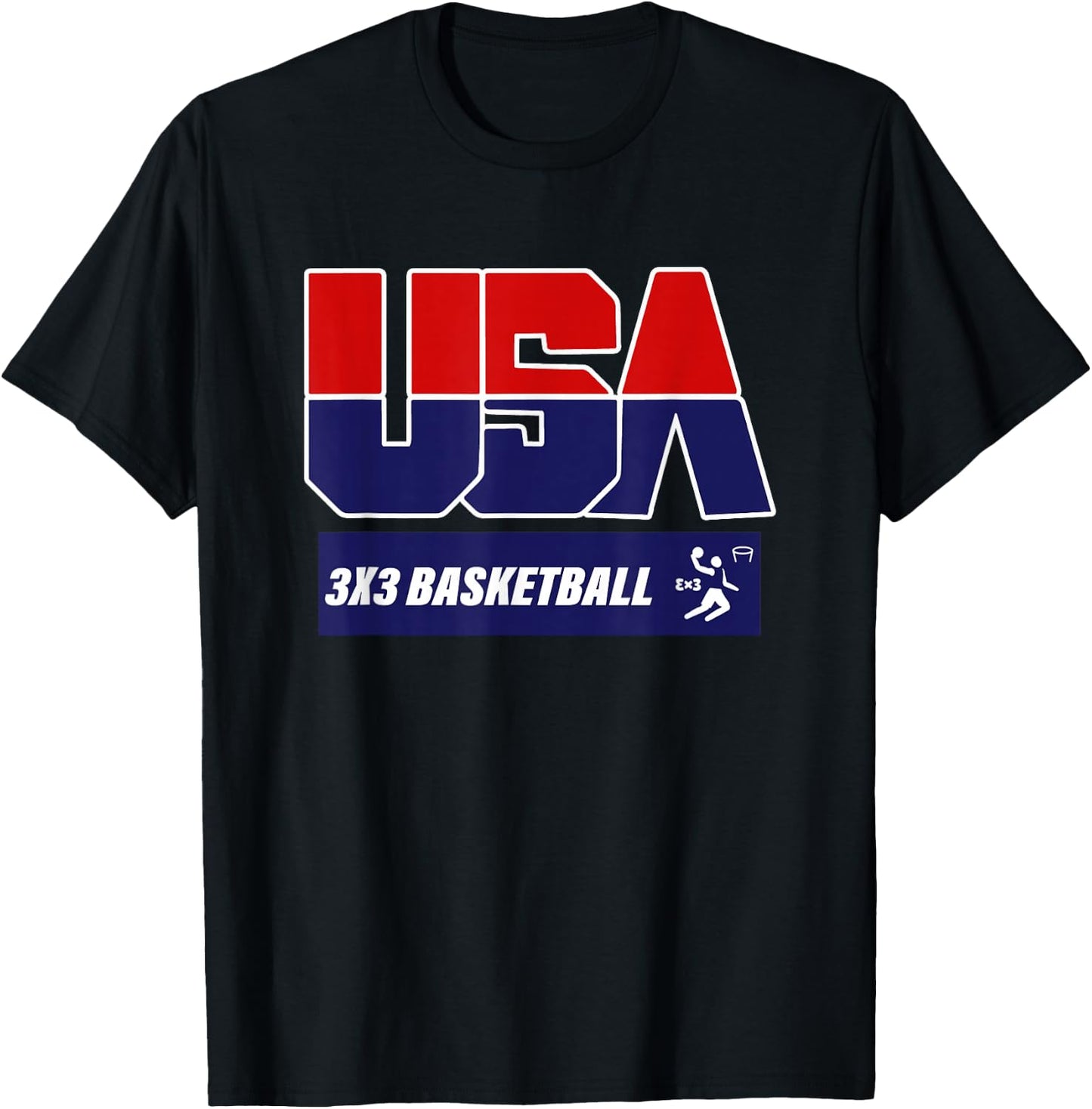2021 USA 3x3 Basketball T-Shirt - T-Shirt | Black