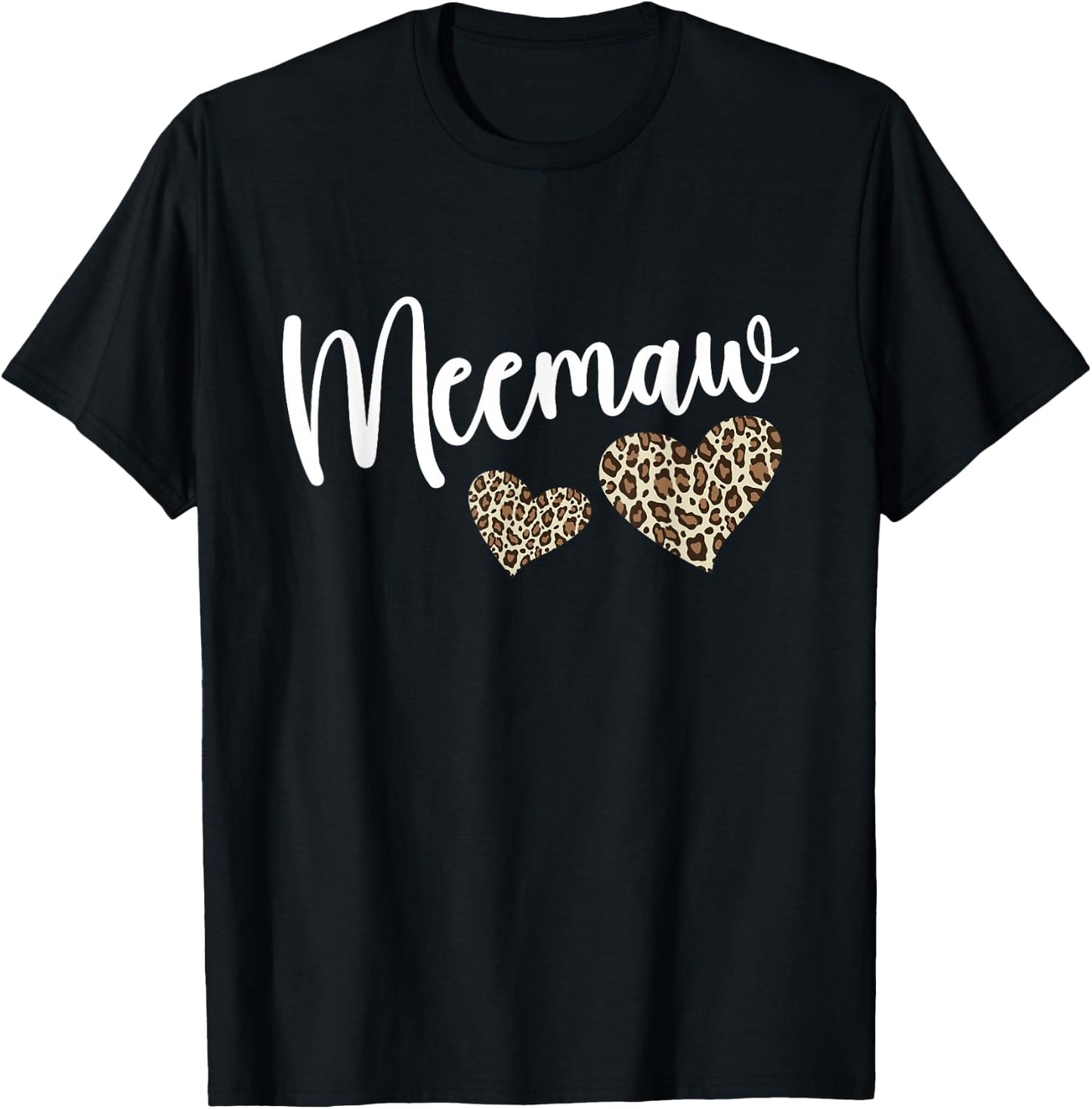 Meemaw Grandma Heart Meemaw Grandmother T-Shirt - T-Shirt | Black