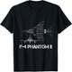 McDonnell Douglas F-4 Phantom II Blueprint Aircraft T-Shirt - T-Shirt | Black