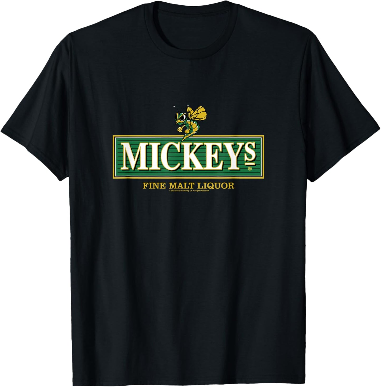 Coors Brewing Company Mickey's Fine Malt Liquor Classic Logo T-Shirt - T-Shirt | Black
