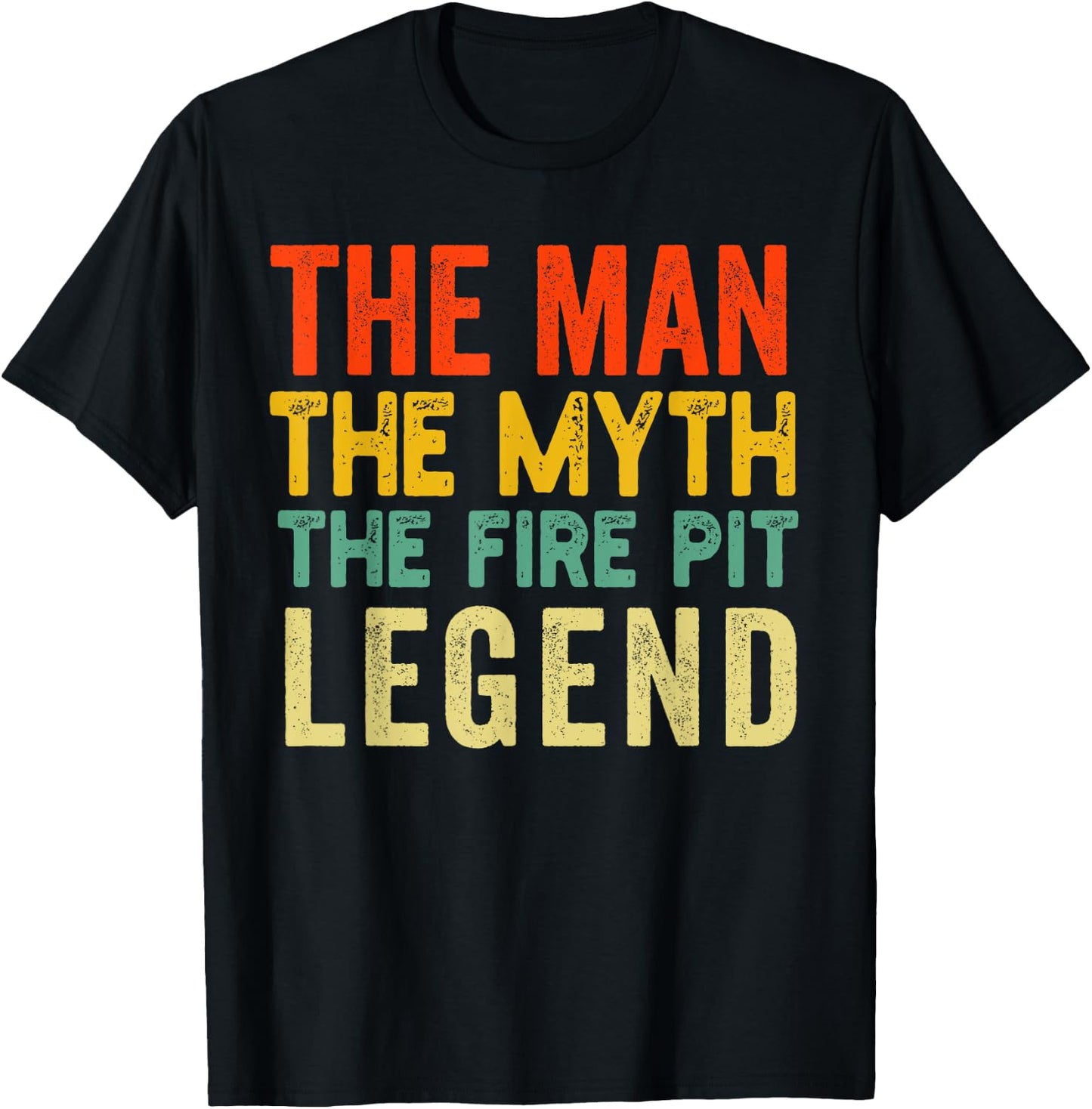 Fire Pit Bonfire Campfire Lover Men Camping Lover T-Shirt - T-Shirt | Black