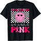 Groovy Breast Cancer Awareness In October We Wear Pink T-Shirt - T-Shirt | Black
