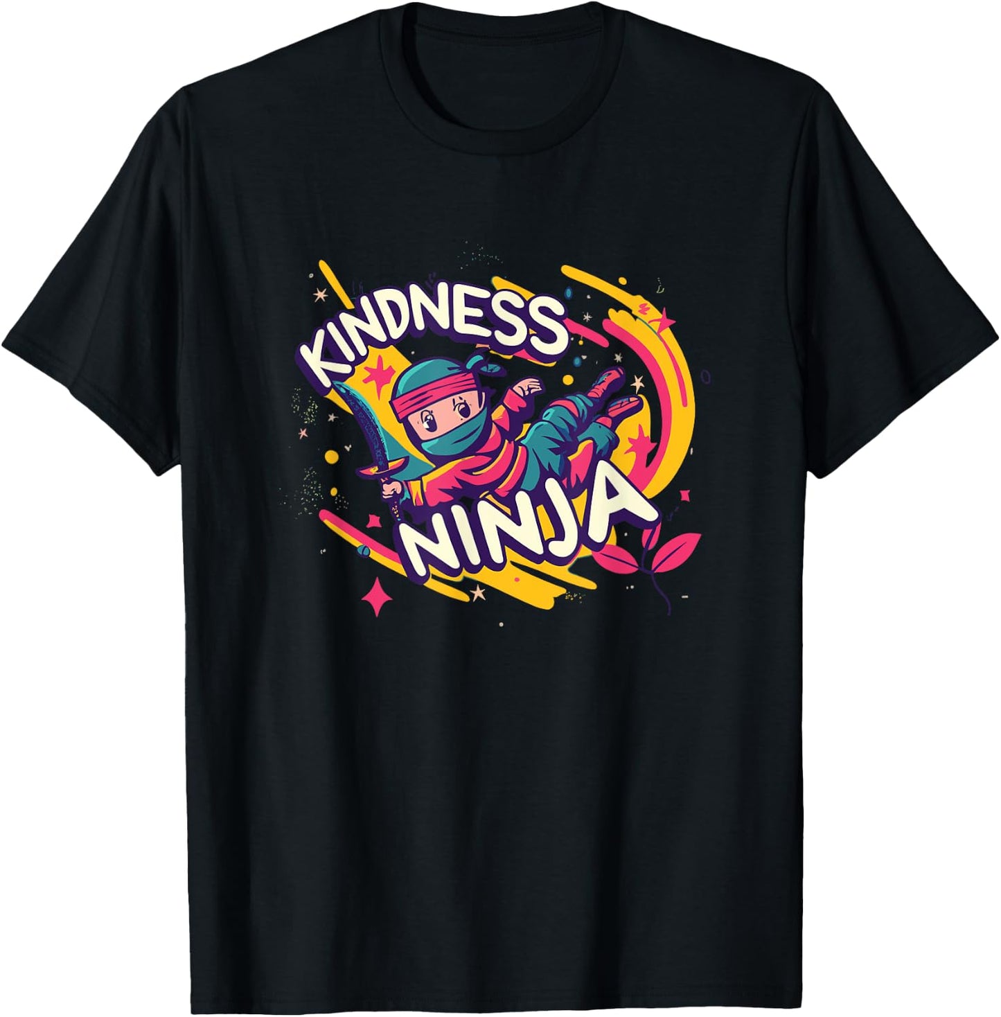 Anti Bullying Kindness Ninja School Teacher Student T-Shirt - T-Shirt | Black