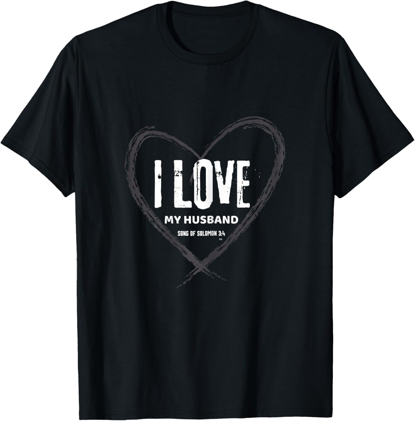 I LOVE MY HUSBAND/ Women Christian Bible Verse T-Shirt - T-Shirt | Black