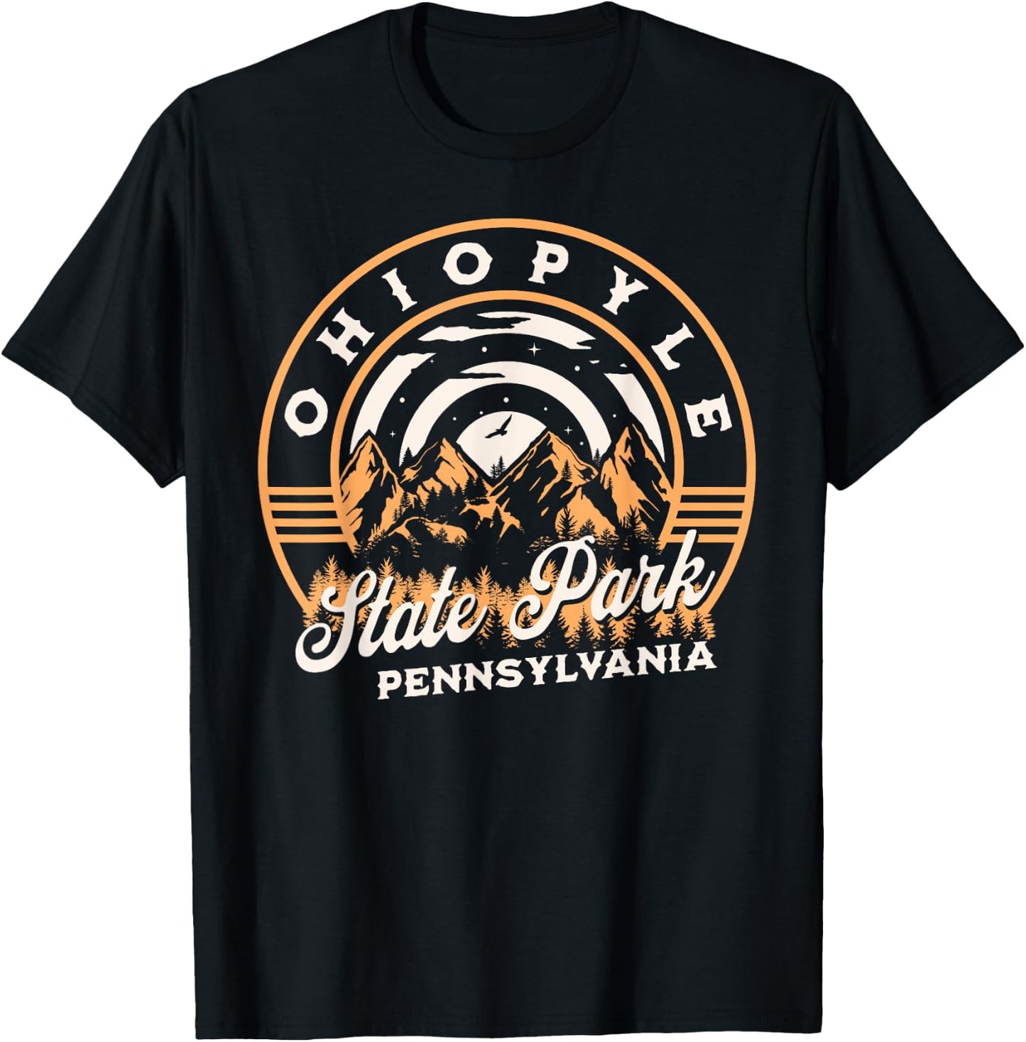 Ohiopyle State Park Pennsylvania Nature Hiking Outdoors T-Shirt - T-Shirt | Black
