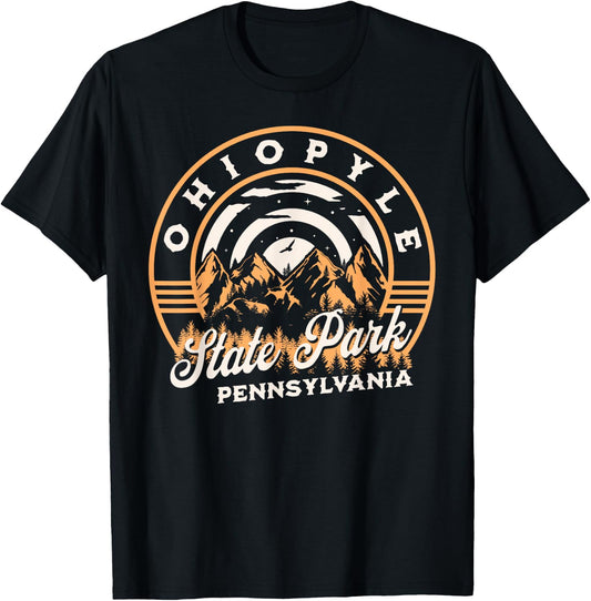 Ohiopyle State Park Pennsylvania Nature Hiking Outdoors T-Shirt - T-Shirt | Black