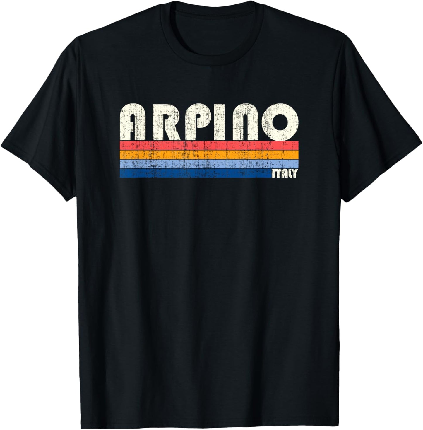 Arpino, Italy Retro 70s 80s Style T-Shirt - T-Shirt | Black