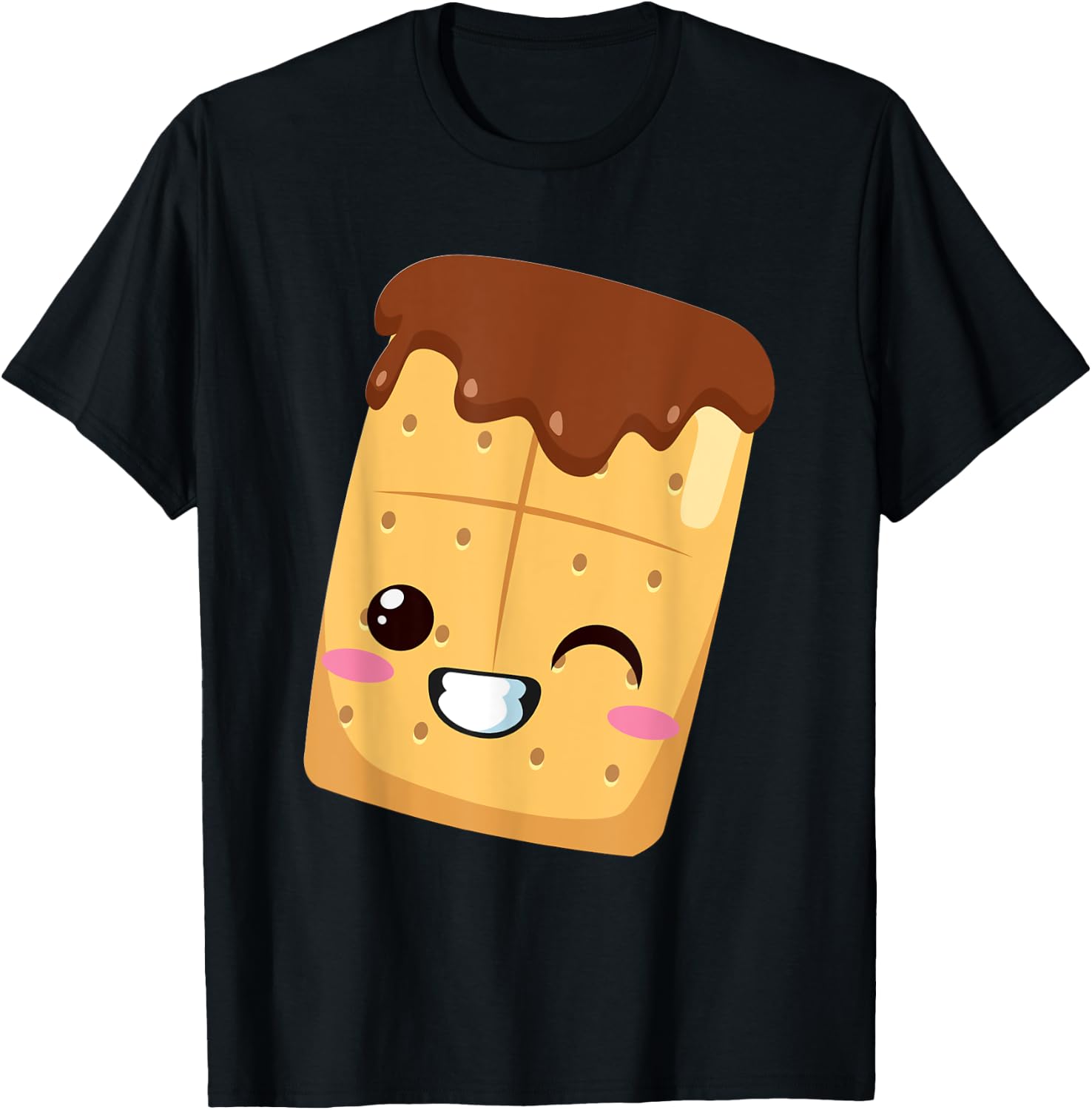Kawaii Halloween Group Costume S'mores Graham Cracker smores T-Shirt - T-Shirt | Black