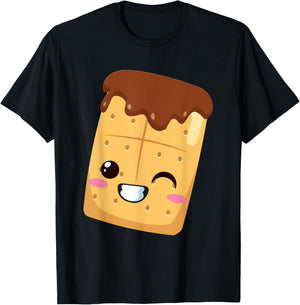 Kawaii Halloween Group Costume S'mores Graham Cracker smores T-Shirt - T-Shirt | Black