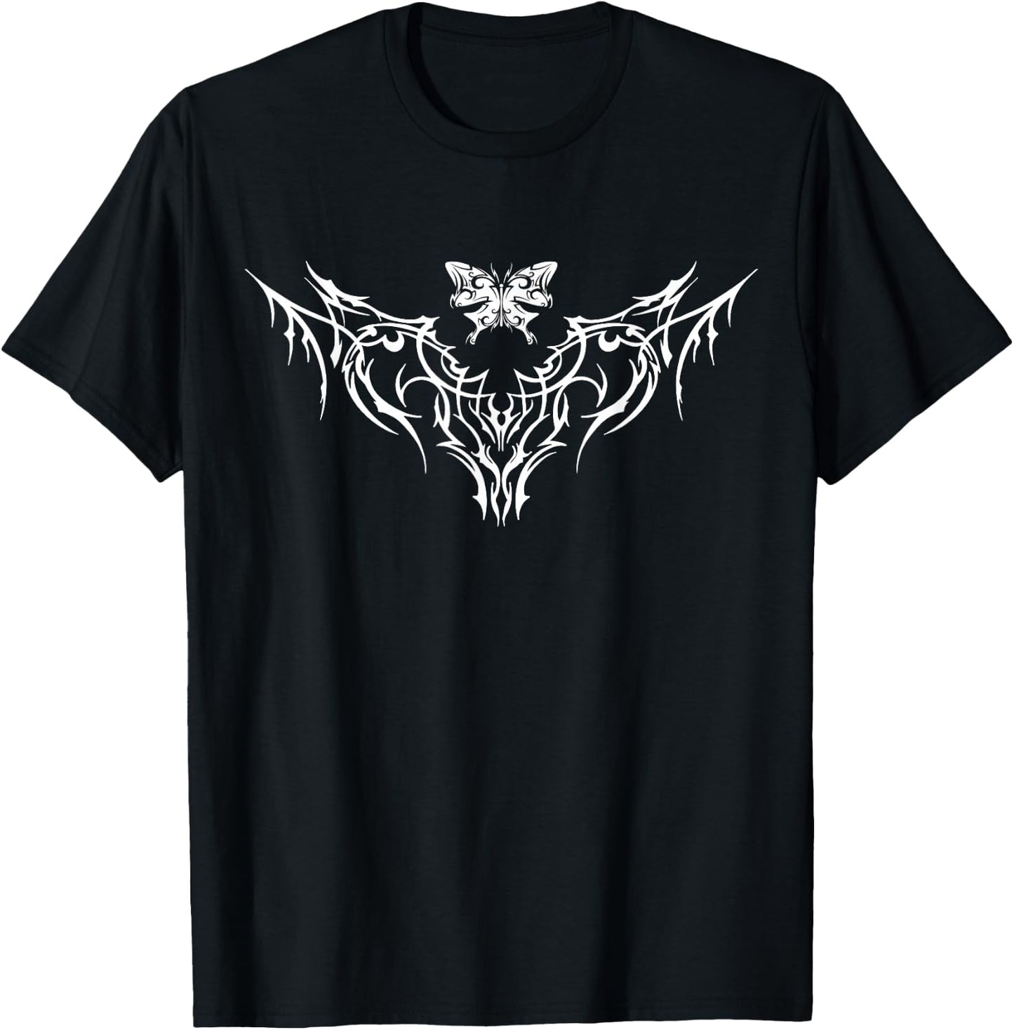Y2K Fairy Grunge Aesthetic Butterfly Tattoo Y2K Fairycore T-Shirt - T-Shirt | Black