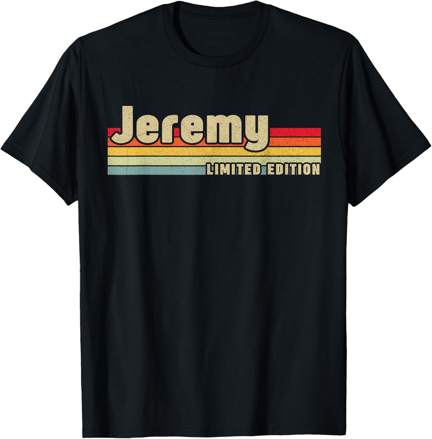 First Names Apparel Jeremy -Adults and Kids Black Small Short Sleeve Personalized Gift Christmas Birthday T-Shirt - T-Shirt | Black
