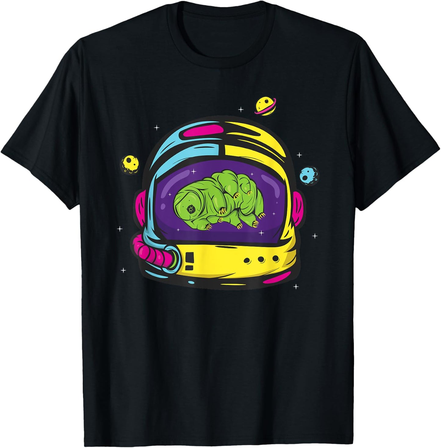 Tardigrade In Space Water Bear Microbiologist T-Shirt - T-Shirt | Black
