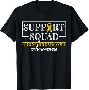 Bone Cancer I Support Awareness Squad I Chondrosarcoma T-Shirt - T-Shirt | Black
