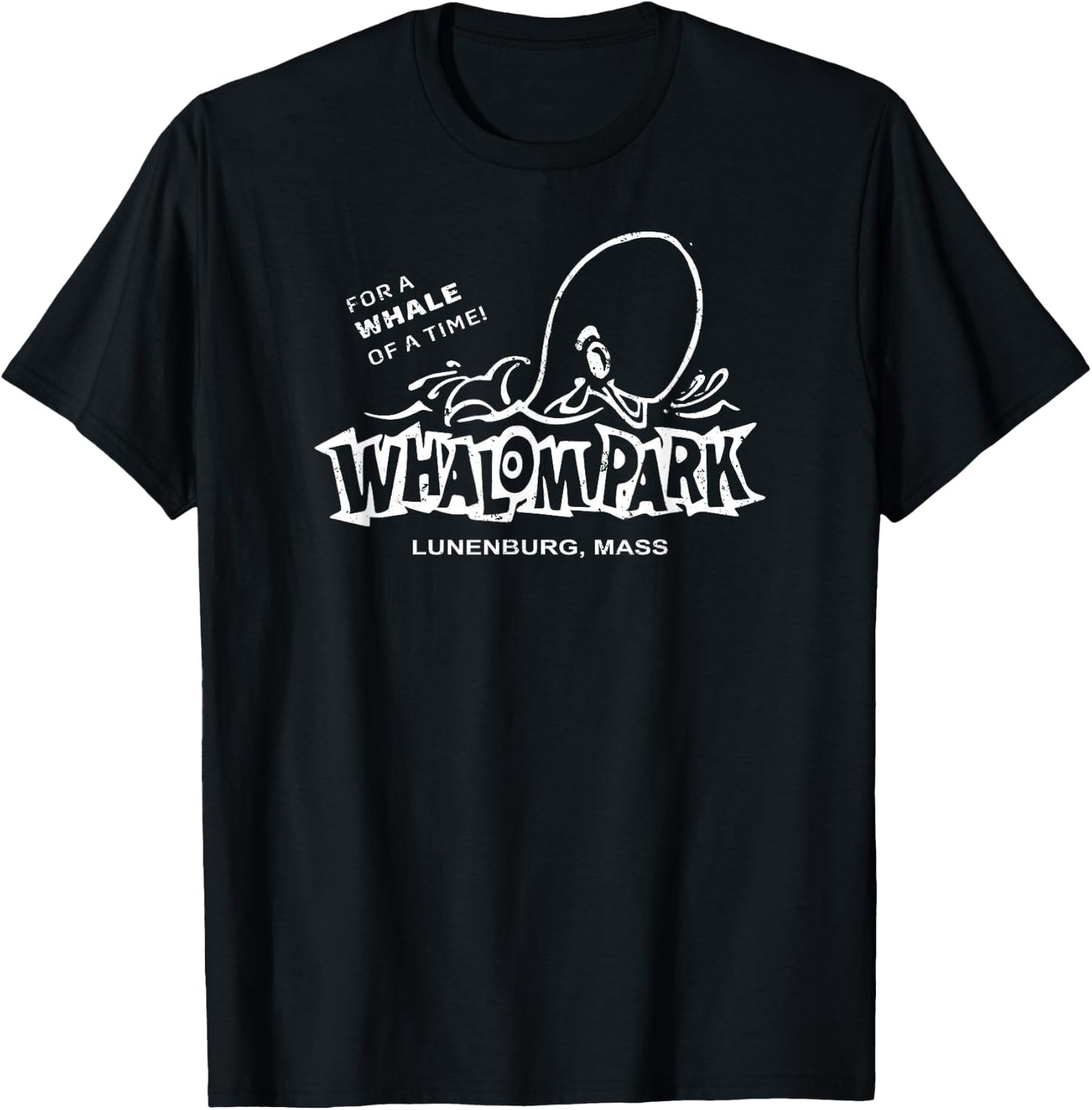 MRS- Whalom Park 1980s Amusement Park -Adults Retro Blue Small T-Shirt - T-Shirt | Black