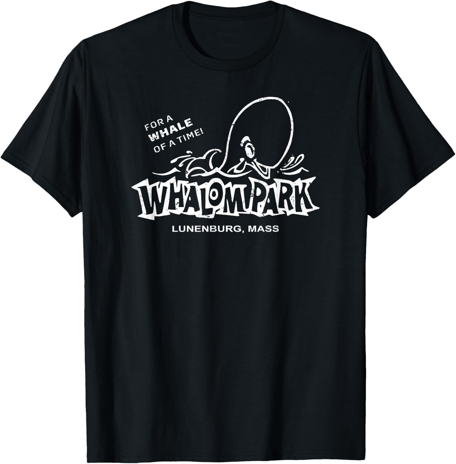 MRS- Whalom Park 1980s Amusement Park -Adults Retro Blue Small T-Shirt - T-Shirt | Black