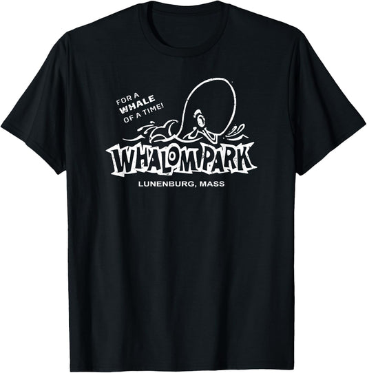 MRS- Whalom Park 1980s Amusement Park -Adults Retro Blue Small T-Shirt - T-Shirt | Black