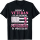 Being a Veteran is An Honor Female Veteran Grandma Military T-Shirt - T-Shirt | Black