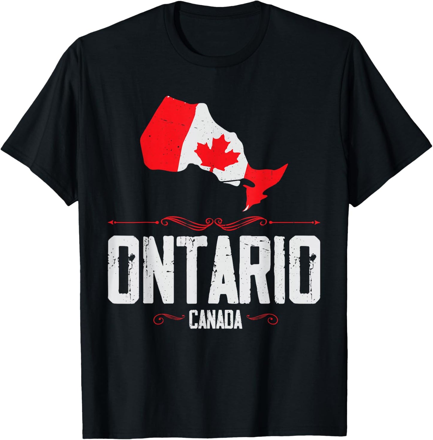 Ontario Canada - Ontario Silhouette Souvenir from Ontario T-Shirt - T-Shirt | Black