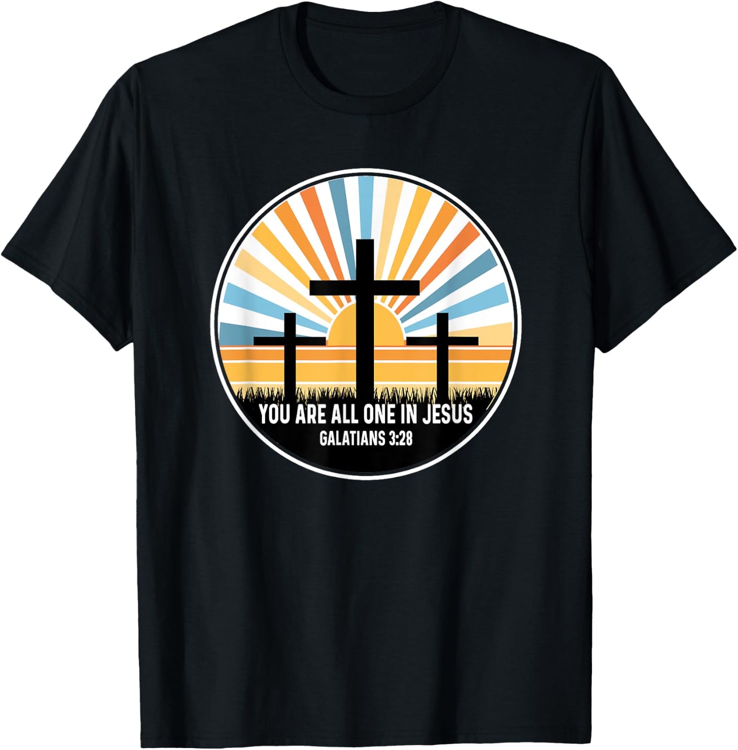 Galatians 3:28 3 28 God Jesus Religious Quote Christian T-Shirt - T-Shirt | Black