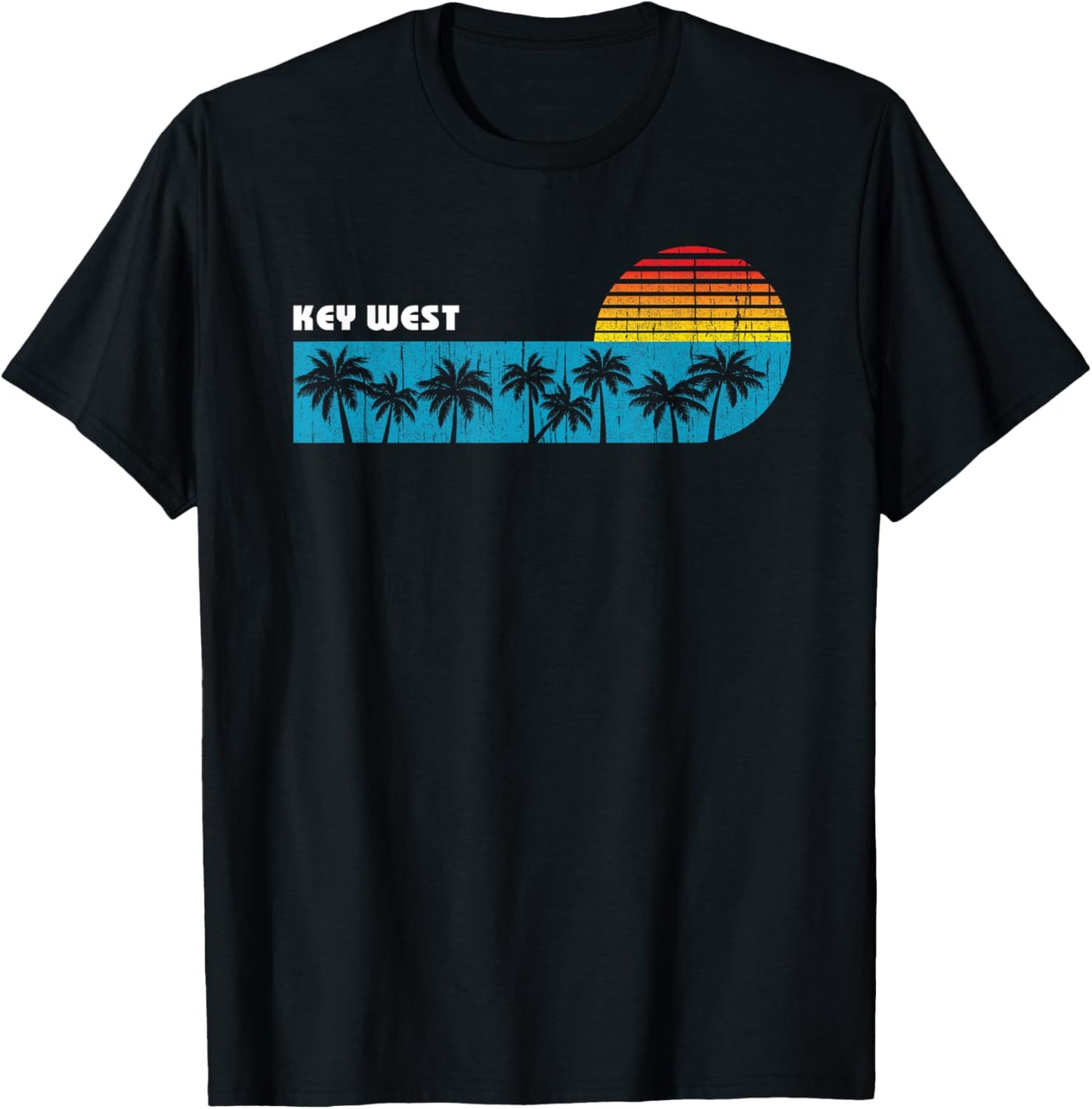 Vintage Key West Florida Keys Boys Vacation Souvenir T-Shirt - T-Shirt | Black