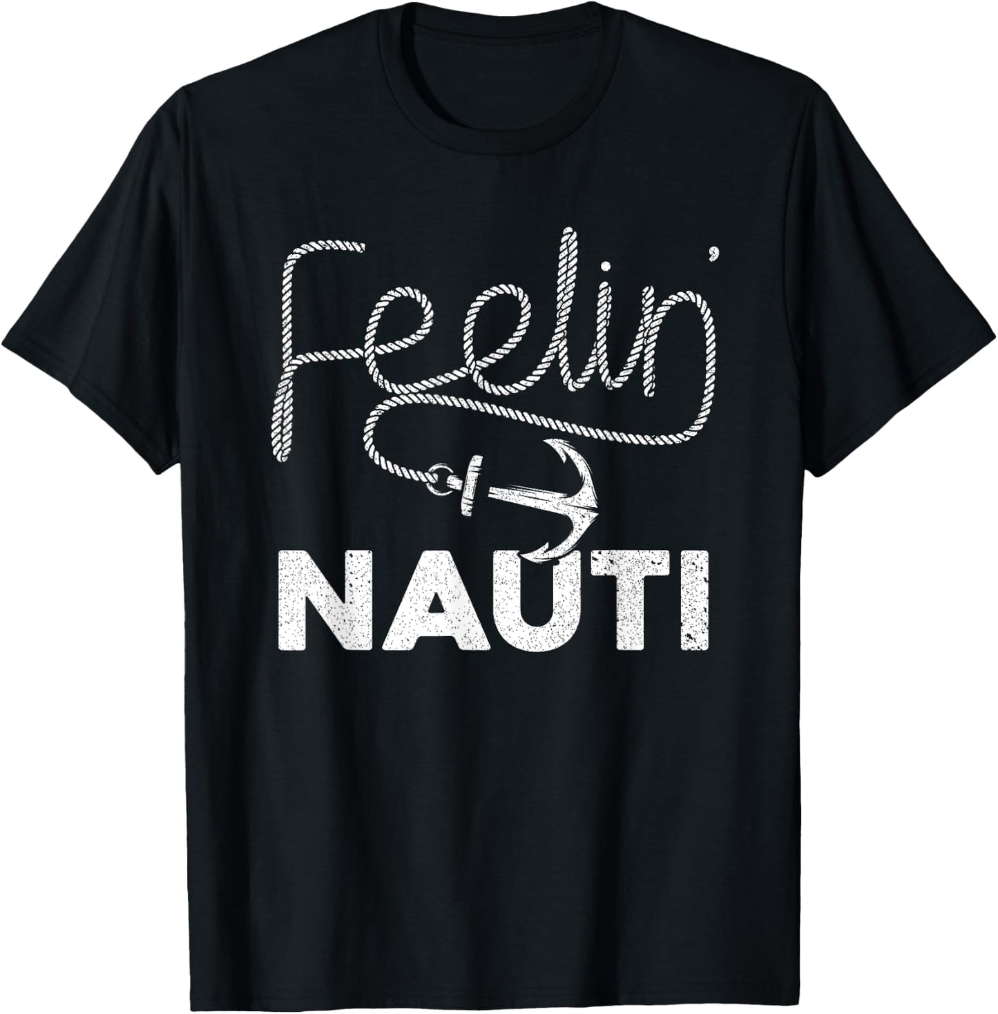 Cool Boating Women Feeling Nauti Boat Captain Boater T-Shirt - T-Shirt | Black