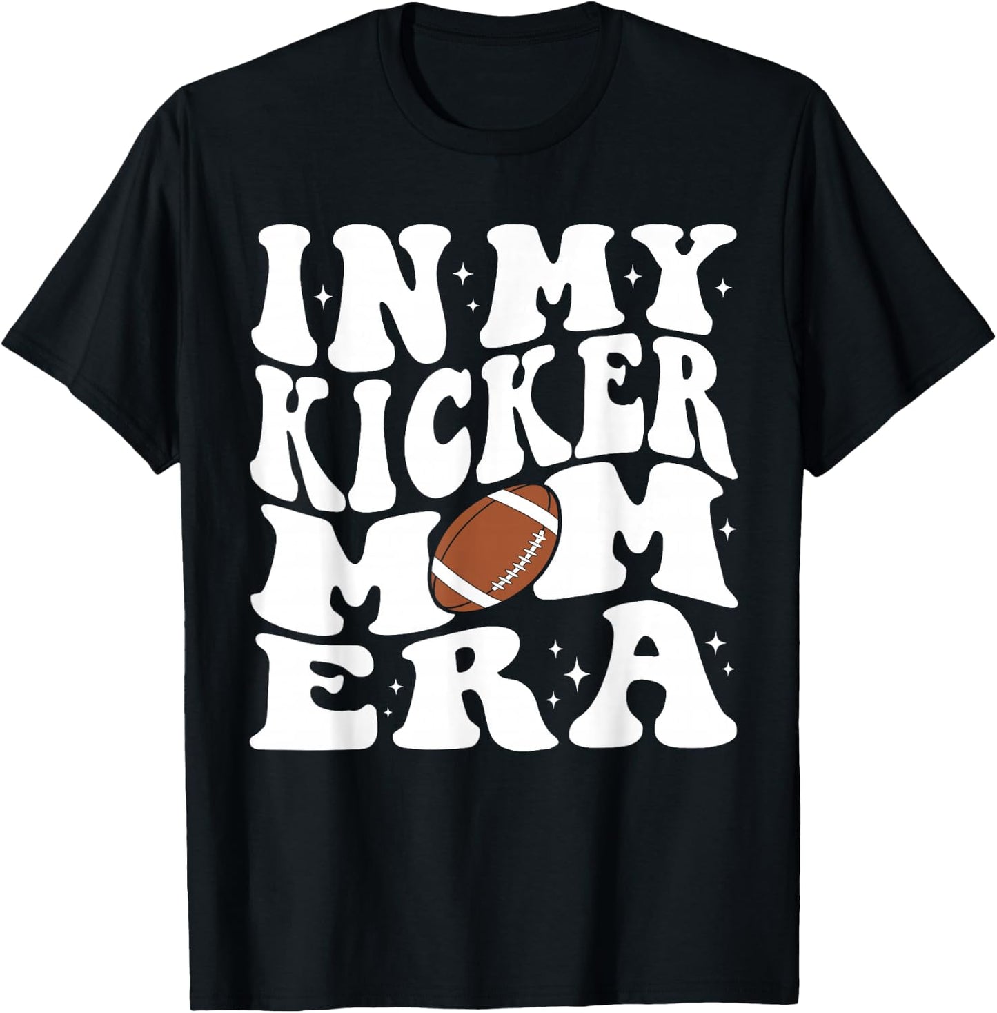 In My kicker Mom Football Era kicker Mama Football Christmas T-Shirt - T-Shirt | Black
