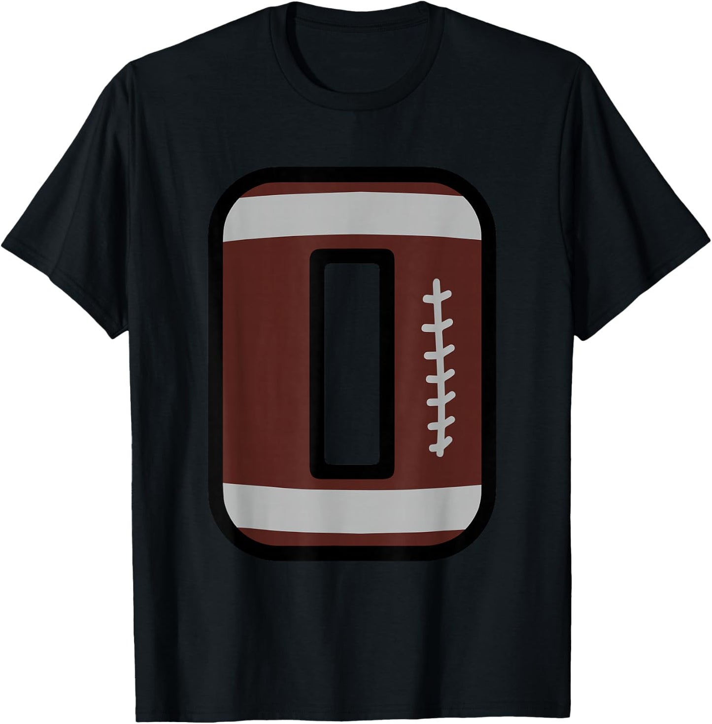 Number #0 Football Number T-Shirt - T-Shirt | Black