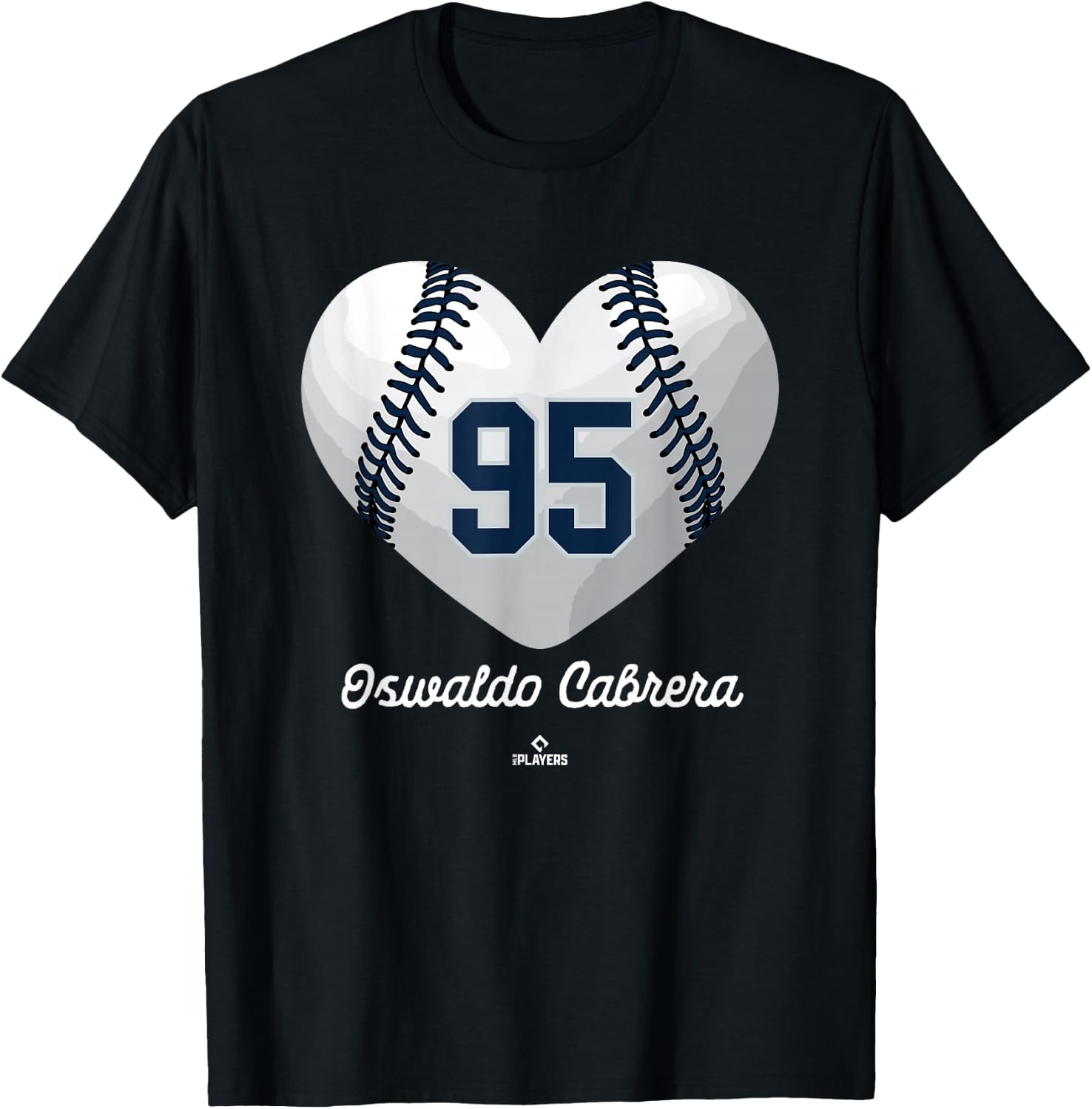 Baseball Heart Number Oswaldo Cabrera New York MLBPA T-Shirt - T-Shirt | Black