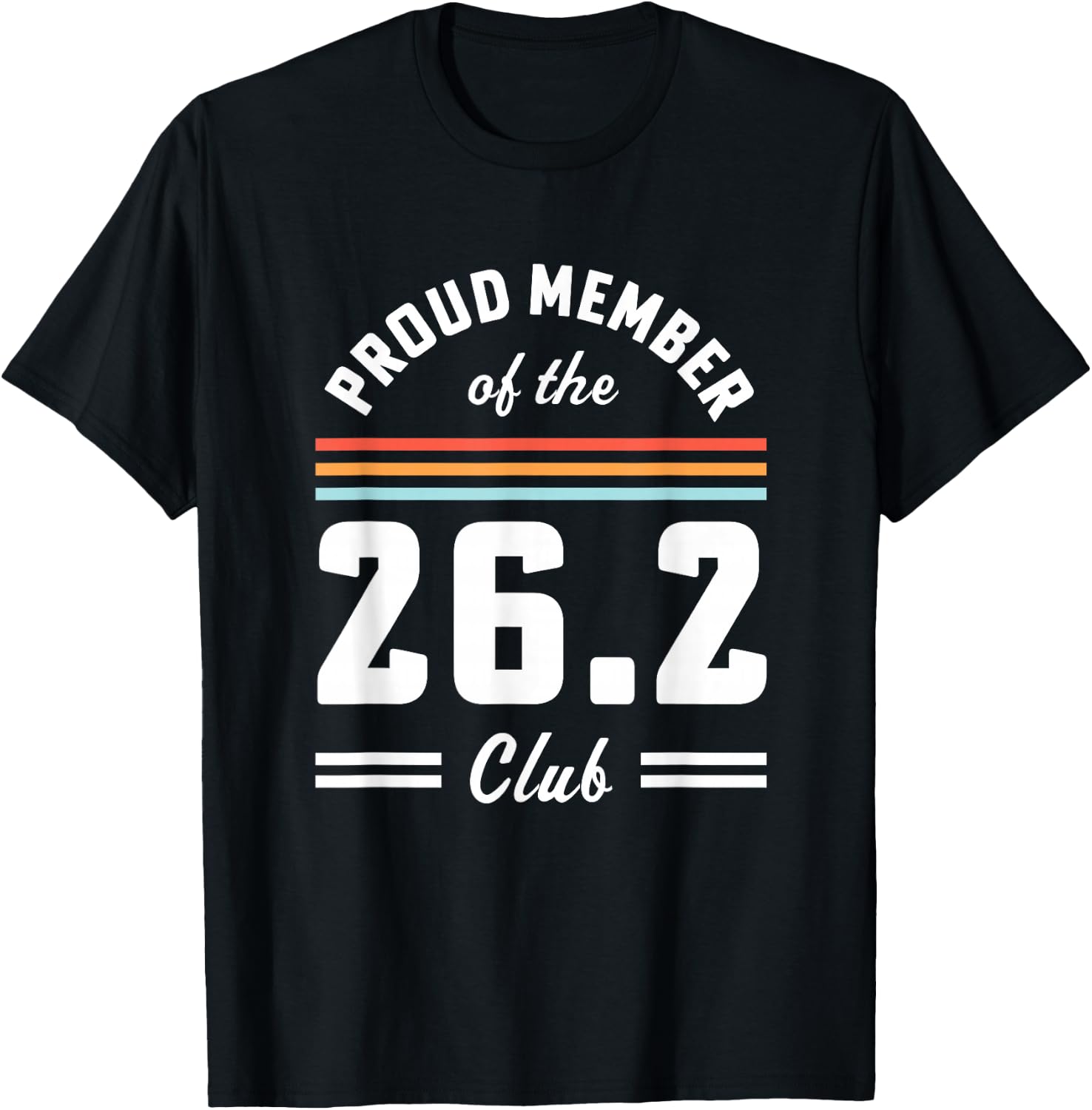 First Marathon 26.2 Club Marathoner Retro Runner T-Shirt - T-Shirt | Black