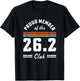 First Marathon 26.2 Club Marathoner Retro Runner T-Shirt - T-Shirt | Black