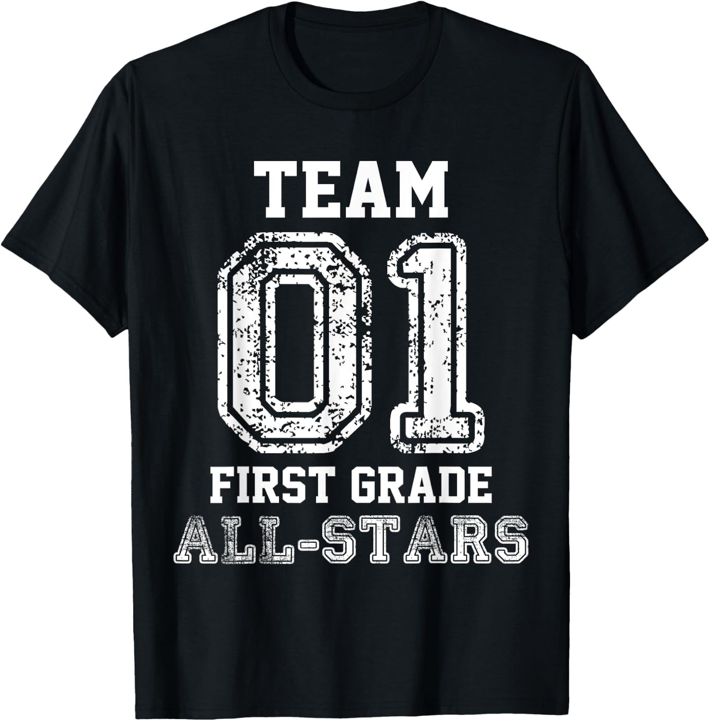 School Team 1st Grade All-Stars Sports Jersey T-Shirt - T-Shirt | Black