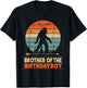 Brother of the Birthday Boy Bigfoot Birthday T-Shirt - T-Shirt | Black