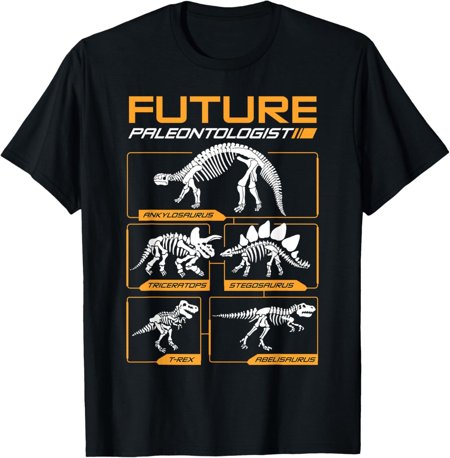 Cool Future Paleontologist Funny Dinosaur Fossil Enthusiast T-Shirt - T-Shirt | Black