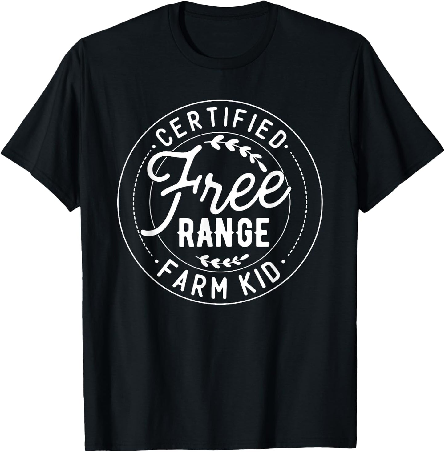 Certified Free Range Farm Kid, Farm Kid T-Shirt - T-Shirt | Black