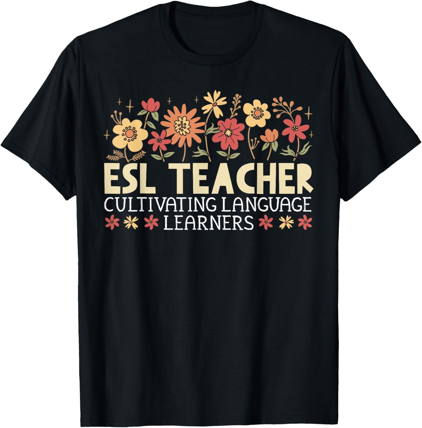 ESL Teacher English Second Language Virtual Online Class T-Shirt - T-Shirt | Black