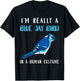 Steller's Jay Blue Jay Bird Human Costume Artistic Animal T-Shirt - T-Shirt | Black