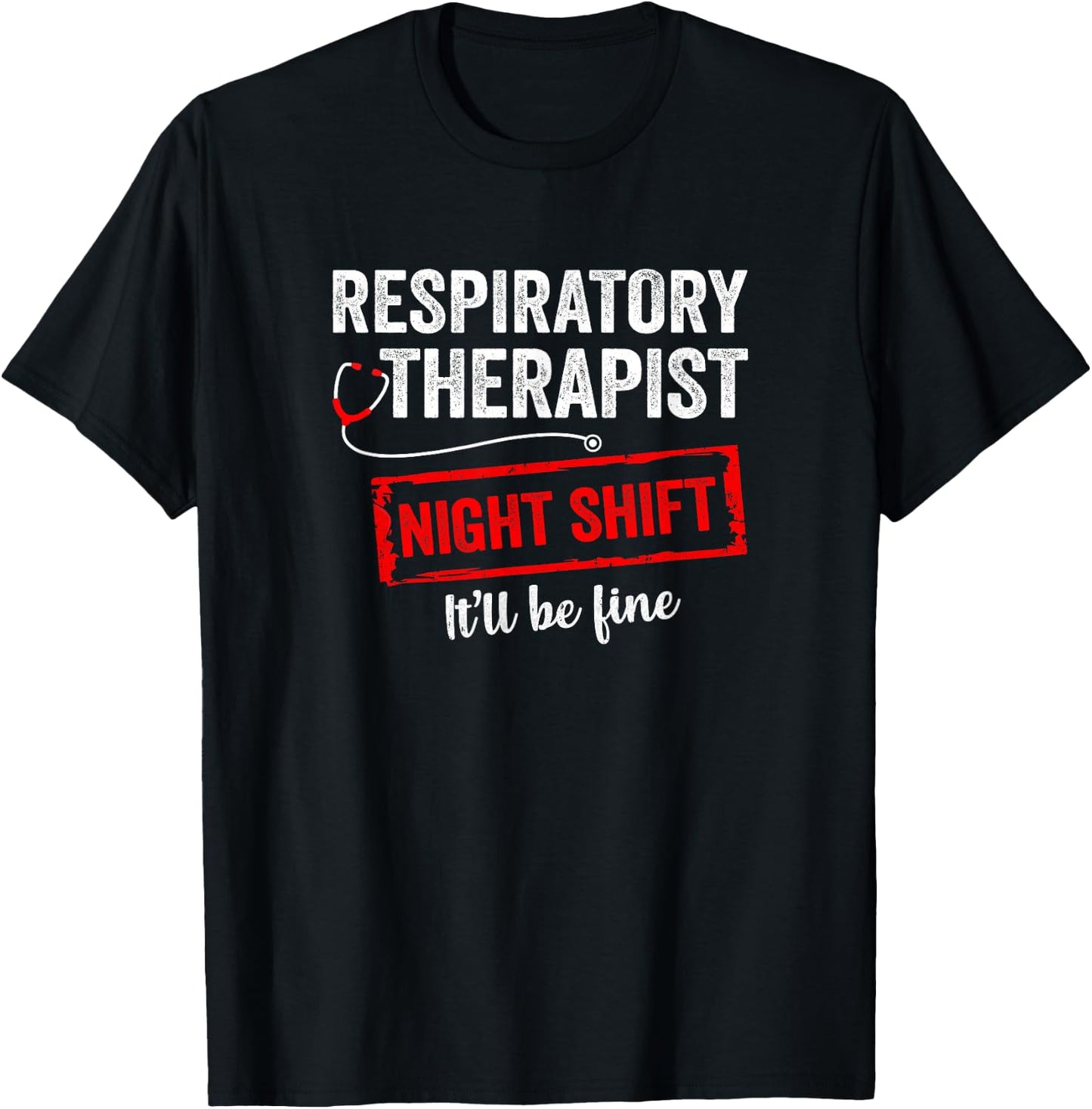 Funny Night Shift Respiratory Therapist Women T-Shirt - T-Shirt | Black