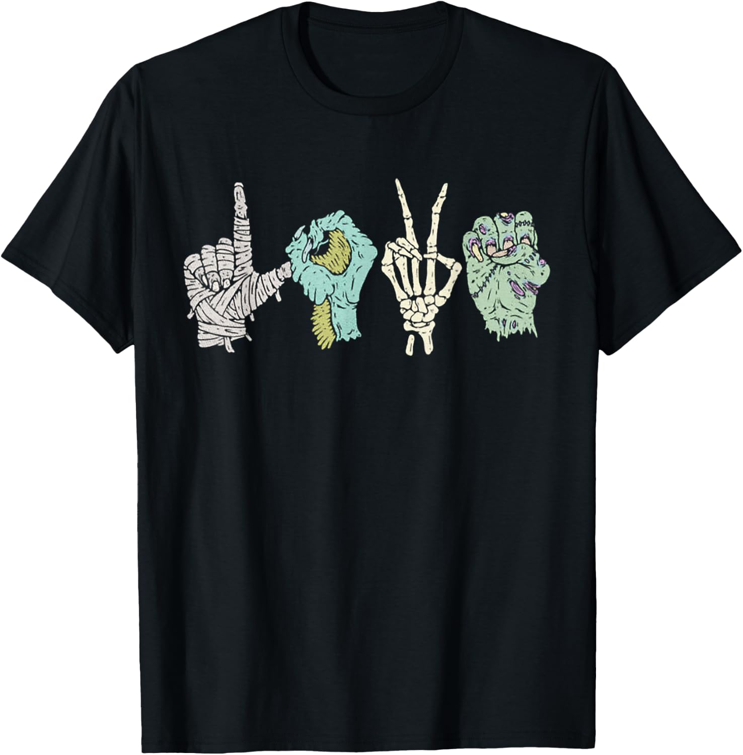 Monster Love Sign Language T-Shirt - T-Shirt | Black