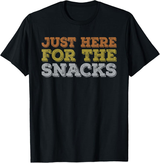 Baseball I'm Just Here For The Snacks Vintage Sports T-Shirt - T-Shirt | Black