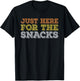 Baseball I'm Just Here For The Snacks Vintage Sports T-Shirt - T-Shirt | Black