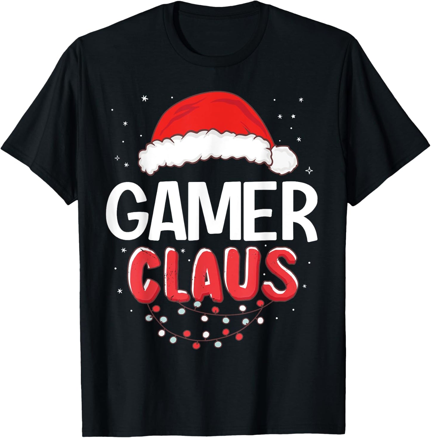 Gamer Santa Claus Christmas Matching Costume T-Shirt - T-Shirt | Black