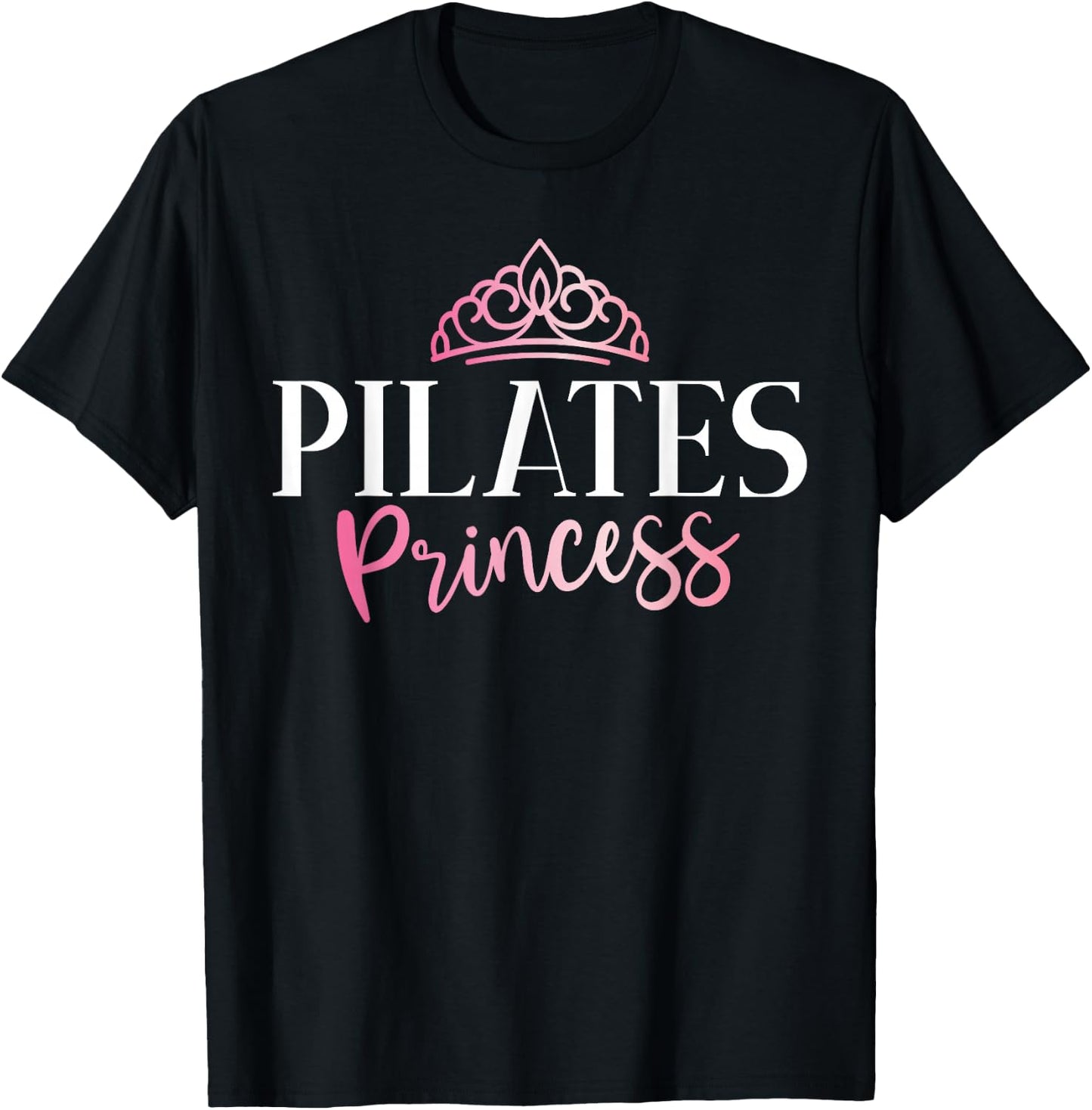 Pilates Gifts Women's Princess Yoga , Black, Small, Short Sleeve, , Lace, Cotton 60% Polyester 40% T-Shirt - T-Shirt | Black