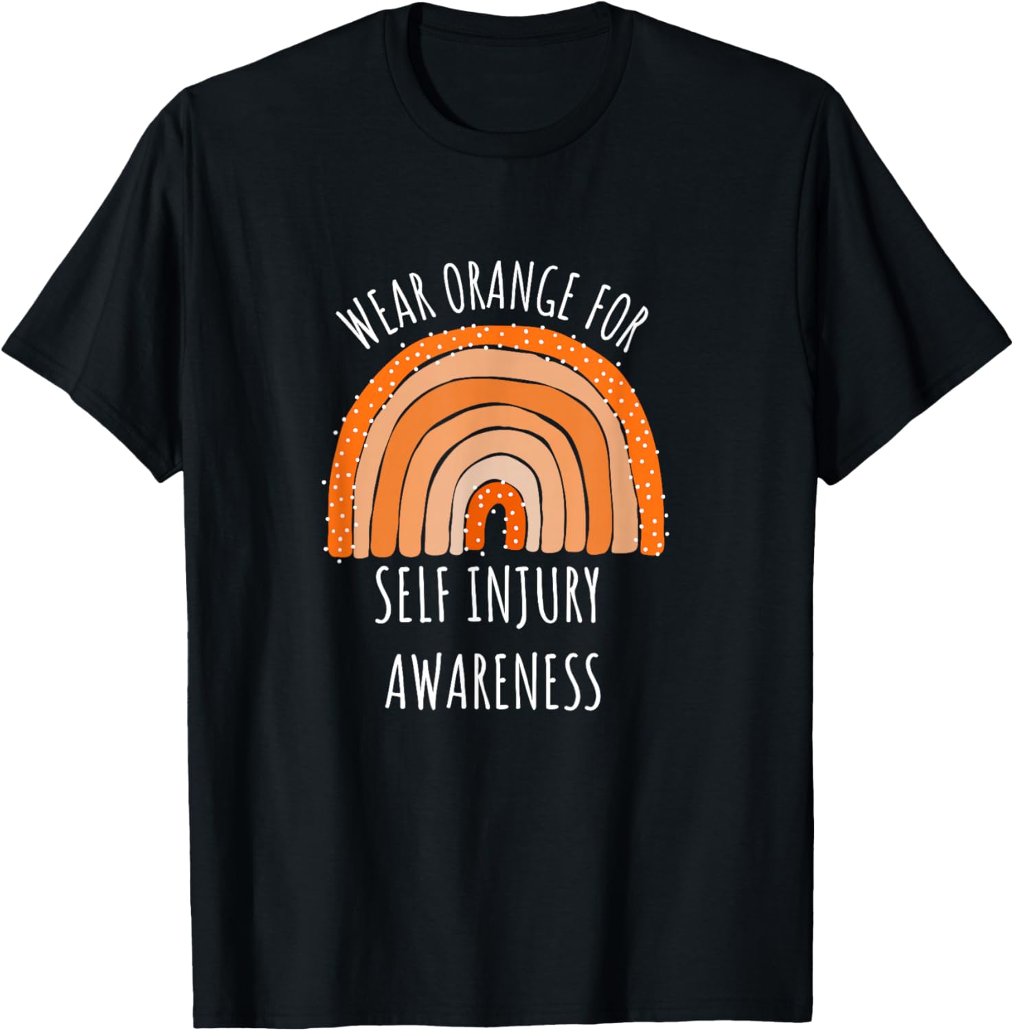 Wear Orange For Self Injury Awareness Awareness T-Shirt - T-Shirt | Black
