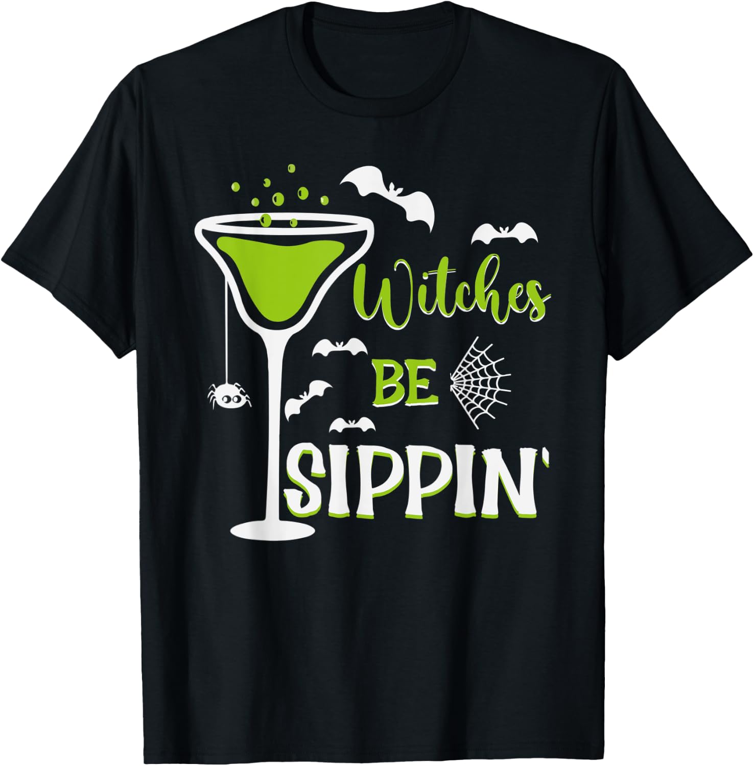 witches be sippin, witch switch Trick or nice Treat T-Shirt - T-Shirt | Black